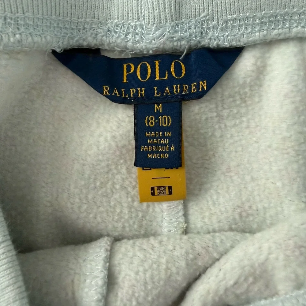 Polo Ralph Lauren Girls 2pc Floral Cotton Sweatshirt & Short Set Sz 8-10(M)
